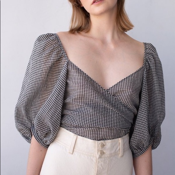 Shaina Mote Tops - Shaina Mote Opal Top in gingham
